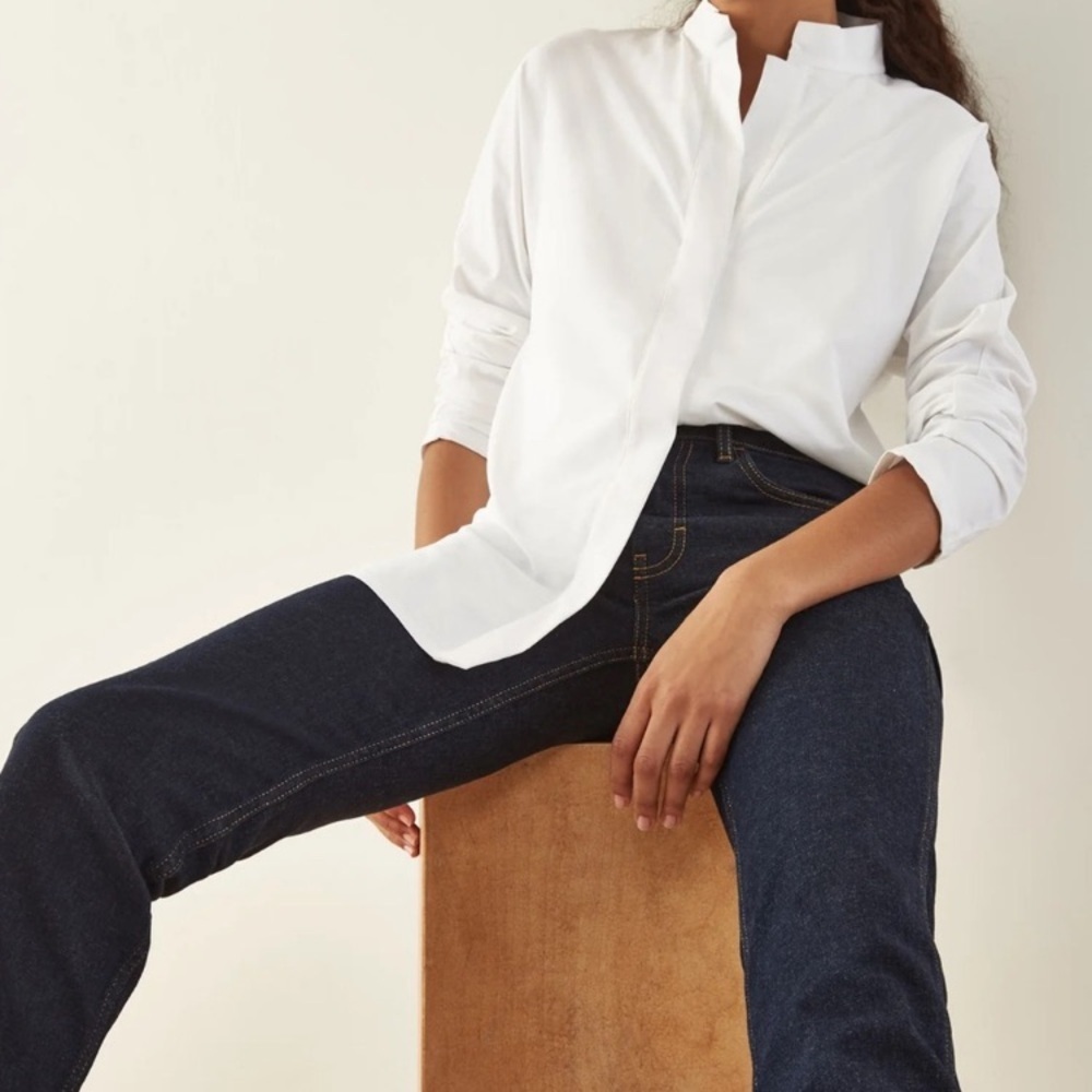 Aday Something Borrowed Tunic Top Button Down Shi… - image 2